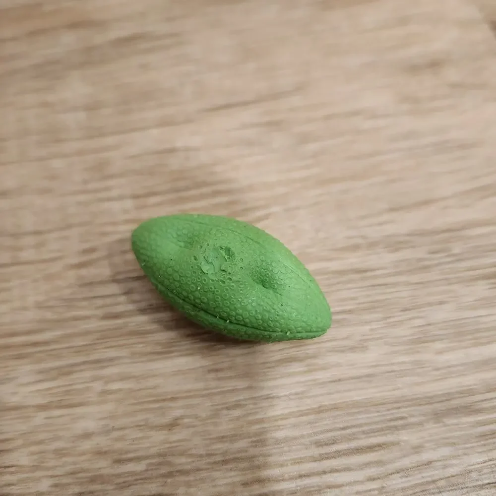 Vintage Original DIENER ERASER -- Green FOOTBALL - 1978 Rubber
